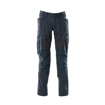 Mascot Accelerate Trousers With Kneepad PocketsDark Navy   (40.5) (Leg LengthShort) from B&Q