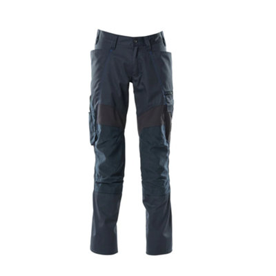 Mascot Accelerate Trousers With Kneepad PocketsDark Navy   (38.5) (Leg LengthRegular) from B&Q