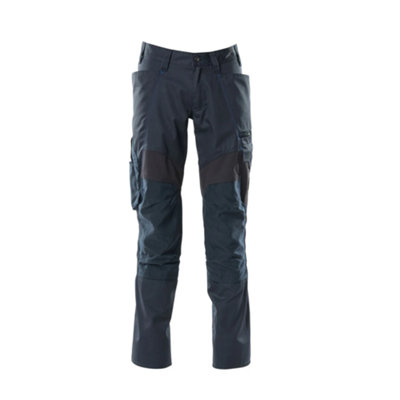 Mascot Accelerate Trousers With Kneepad PocketsDark Navy   (44.5) (Leg LengthRegular) from B&Q