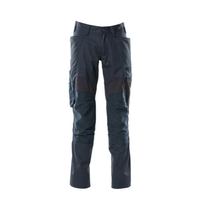 Mascot Accelerate Trousers With Kneepad PocketsDark Navy   (46.5) (Leg LengthRegular) from B&Q