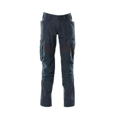 Mascot Accelerate Trousers With Kneepad PocketsDark Navy   (48.5) (Leg LengthRegular) from B&Q