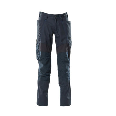 Mascot Accelerate Trousers With Kneepad PocketsDark Navy   (31.5) (Leg LengthLong) from B&Q