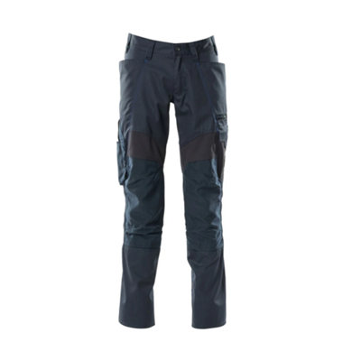 Mascot Accelerate Trousers With Kneepad PocketsDark Navy   (32.5) (Leg LengthLong) from B&Q