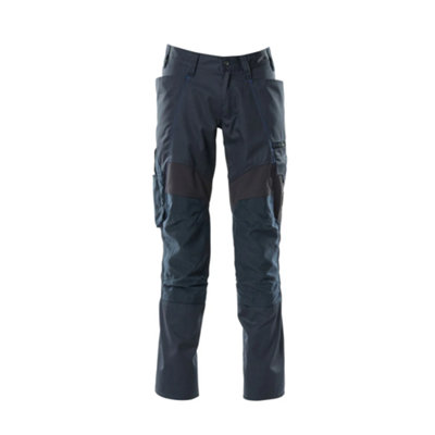 Mascot Accelerate Trousers With Kneepad PocketsDark Navy   (33.5) (Leg LengthLong) from B&Q