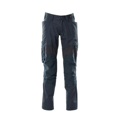Mascot Accelerate Trousers With Kneepad PocketsDark Navy   (34.5) (Leg LengthLong) from B&Q