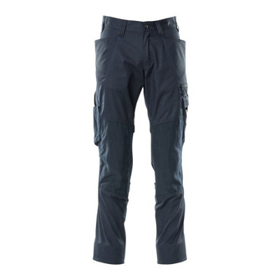 Mascot Accelerate Trousers With Kneepad PocketsDark Navy   (35.5) (Leg LengthLong) from B&Q