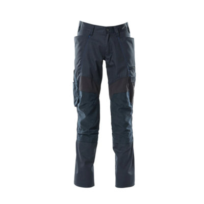 Mascot Accelerate Trousers With Kneepad PocketsDark Navy   (40.5) (Leg LengthLong) from B&Q