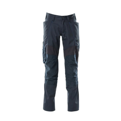 Mascot Accelerate Trousers With Kneepad PocketsDark Navy   (44.5) (Leg LengthLong) from B&Q