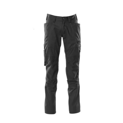 Mascot Accelerate Trousers With Kneepad PocketsBlack   (30.5) (Leg LengthShort) from B&Q