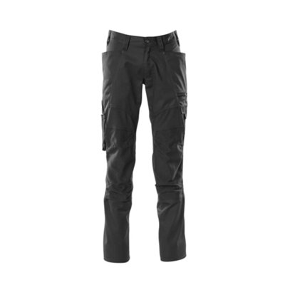 Mascot Accelerate Trousers With Kneepad PocketsBlack   (31.5) (Leg LengthRegular) from B&Q