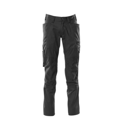 Mascot Accelerate Trousers With Kneepad PocketsBlack   (44.5) (Leg LengthRegular) from B&Q