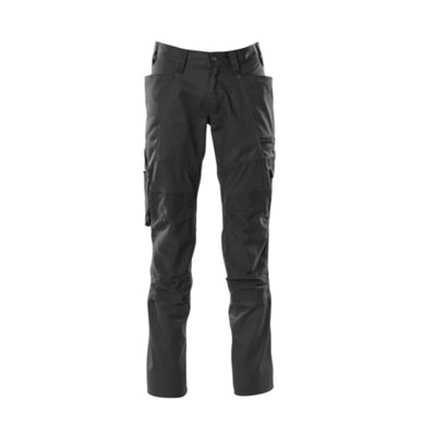 Mascot Accelerate Trousers With Kneepad PocketsBlack   (50.5) (Leg LengthRegular) from B&Q
