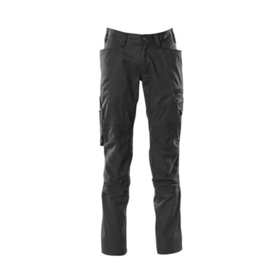 Mascot Accelerate Trousers With Kneepad PocketsBlack   (30.5) (Leg LengthLong) from B&Q