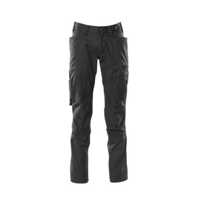 Mascot Accelerate Trousers With Kneepad PocketsBlack   (33.5) (Leg LengthLong) from B&Q