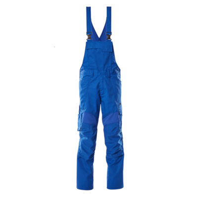 Mascot Accelerate Bib & Brace With Kneepad PocketsAzure Blue   (46.5) (Leg LengthRegular) from B&Q