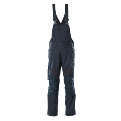 Mascot Accelerate Bib & Brace With Kneepad PocketsDark Navy   (38.5) (Leg LengthShort) from B&Q