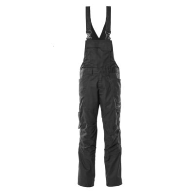 Mascot Accelerate Bib & Brace With Kneepad PocketsBlack   (36.5) (Leg LengthShort) from B&Q