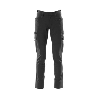 Mascot Accelerate Ultimate Stretch Trousers With Thigh PocketsBlack   (38.5) (Leg LengthShort) from B&Q