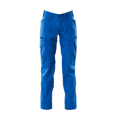 Mascot Accelerate Thigh Pocket Trousers With Stretch ZonesAzure Blue   (30.5) (Leg LengthShort) from B&Q