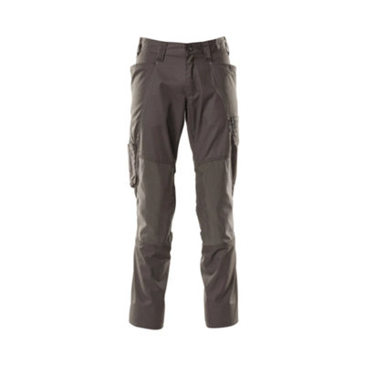 Mascot Accelerate Trousers With Kneepad PocketsDark Anthracite   (32.5) (Leg LengthLong) from B&Q