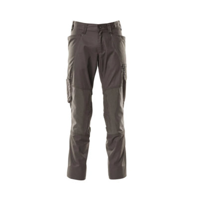 Mascot Accelerate Trousers With Kneepad PocketsDark Anthracite   (36.5) (Leg LengthLong) from B&Q