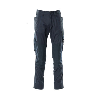 Mascot Accelerate Trousers With Kneepad PocketsDark Navy   (34.5) (Leg LengthShort) from B&Q