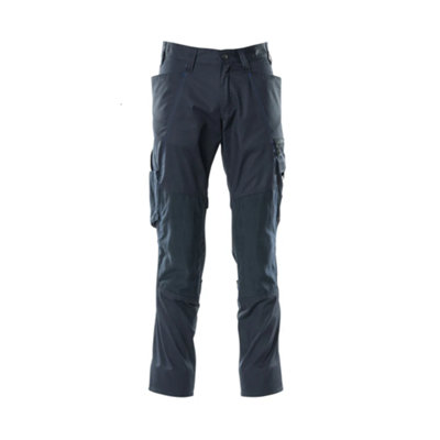 Mascot Accelerate Trousers With Kneepad PocketsDark Navy   (38.5) (Leg LengthShort) from B&Q