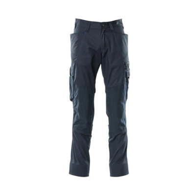 Mascot Accelerate Trousers With Kneepad PocketsDark Navy   (44.5) (Leg LengthRegular) from B&Q