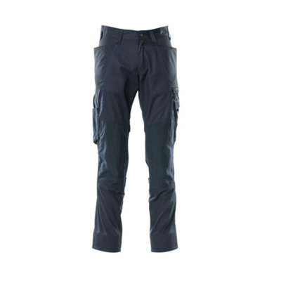 Mascot Accelerate Trousers With Kneepad PocketsDark Navy   (48.5) (Leg LengthRegular) from B&Q