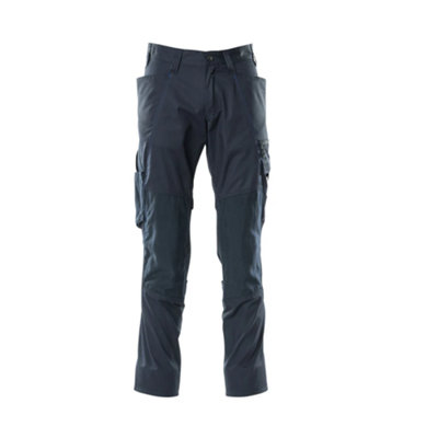 Mascot Accelerate Trousers With Kneepad PocketsDark Navy   (32.5) (Leg LengthLong) from B&Q