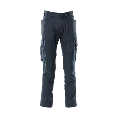 Mascot Accelerate Trousers With Kneepad PocketsDark Navy   (34.5) (Leg LengthLong) from B&Q