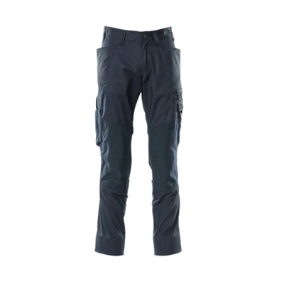 Mascot Accelerate Trousers With Kneepad PocketsDark Navy   (35.5) (Leg LengthLong) from B&Q