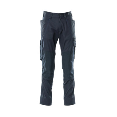 Mascot Accelerate Trousers With Kneepad PocketsDark Navy   (40.5) (Leg LengthLong) from B&Q