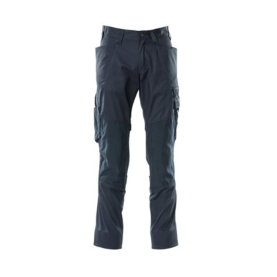 Mascot Accelerate Trousers With Kneepad PocketsDark Navy   (44.5) (Leg LengthLong) from B&Q
