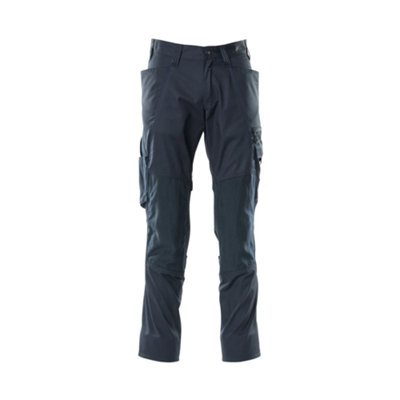 Mascot Accelerate Trousers With Kneepad PocketsDark Navy   (46.5) (Leg LengthLong) from B&Q