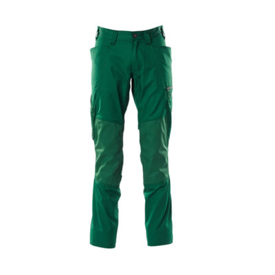 Mascot Accelerate Trousers With Kneepad PocketsGreen   (30.5) (Leg LengthShort) from B&Q