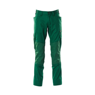 Mascot Accelerate Trousers With Kneepad PocketsGreen   (32.5) (Leg LengthShort) from B&Q