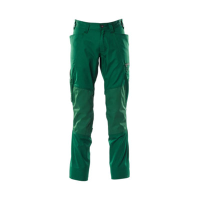Mascot Accelerate Trousers With Kneepad PocketsGreen   (34.5) (Leg LengthShort) from B&Q