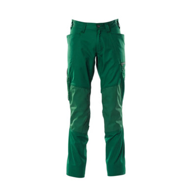 Mascot Accelerate Trousers With Kneepad PocketsGreen   (38.5) (Leg LengthShort) from B&Q