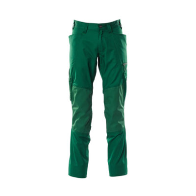 Mascot Accelerate Trousers With Kneepad PocketsGreen   (40.5) (Leg LengthShort) from B&Q