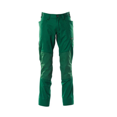 Mascot Accelerate Trousers With Kneepad PocketsGreen   (33.5) (Leg LengthRegular) from B&Q