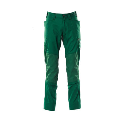 Mascot Accelerate Trousers With Kneepad PocketsGreen   (35.5) (Leg LengthRegular) from B&Q