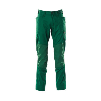 Mascot Accelerate Trousers With Kneepad PocketsGreen   (42.5) (Leg LengthRegular) from B&Q