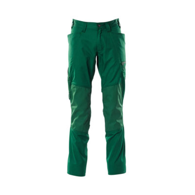 Mascot Accelerate Trousers With Kneepad PocketsGreen   (50.5) (Leg LengthRegular) from B&Q