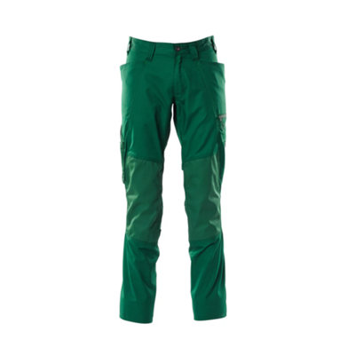 Mascot Accelerate Trousers With Kneepad PocketsGreen   (30.5) (Leg LengthLong) from B&Q