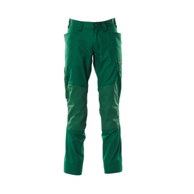 Mascot Accelerate Trousers With Kneepad PocketsGreen   (32.5) (Leg LengthLong) from B&Q