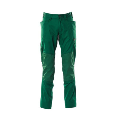 Mascot Accelerate Trousers With Kneepad PocketsGreen   (36.5) (Leg LengthLong) from B&Q