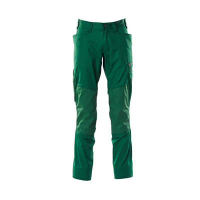 Mascot Accelerate Trousers With Kneepad PocketsGreen   (42.5) (Leg LengthLong) from B&Q