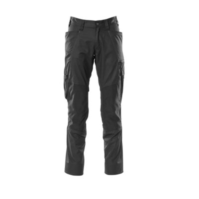 Mascot Accelerate Trousers With Kneepad PocketsBlack   (44.5) (Leg LengthRegular) from B&Q