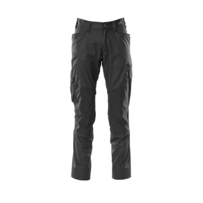 Mascot Accelerate Trousers With Kneepad PocketsBlack   (38.5) (Leg LengthLong) from B&Q